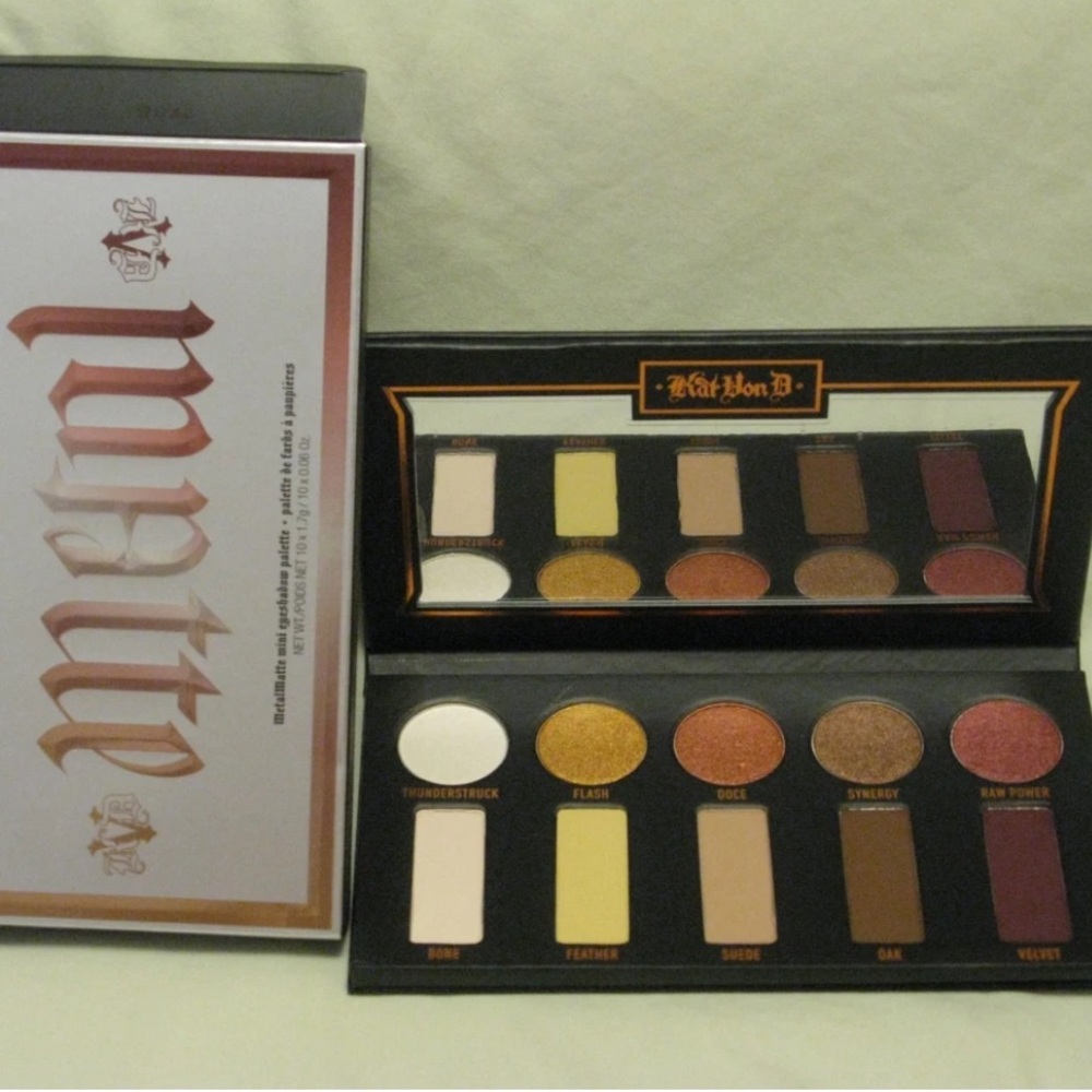 Kat Von D 'Metal Matte’ Eye Shadow Palette 10 Gorgeous Shades NIB Authentic